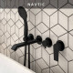 Смеситель скрытого монтажа, с наливом на ванну и ручным душем Emotion Nautic 181 100 1NS черный матовый