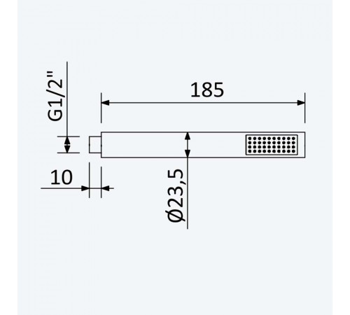 Ручная лейка из ABS-пластика Elo 145 490 1NS черный матовый