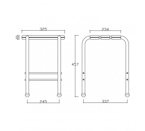 Табурет для ванны / душа 152 001 4IS Inox / Polypropylene