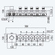 Смеситель термостатический, скрытого монтажа, с 5 выходом - 40 л/мин Flow 179 180 1SR золото матовое