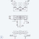 Смеситель для раковины на 3 отверстия, настенный. Длина излива 230мм Escudo 102 950 1SR золото матовое