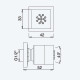 Форсунка, настенная - Quadra 145 560 6SR золото матовое
