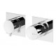 Смеситель скрытого монтажа на 2 отверстия, с 3 выходами Lusa 101 142 2MG оружейная сталь