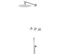 Душевой набор, скрытого монтажа, с душевой лейкой  250 мм Genesi 191 310 3CR хром глянец / хром глянец