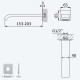 Излив для раковины, настенный, 205 мм - EdgeQ 156 942 6CR хром глянец