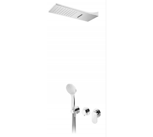 Душевой набор, скрытого монтажа, с душевой лейкой Line Cascade (Rain/Cascade) Spring 112 575 1CR хром глянец / хром глянец