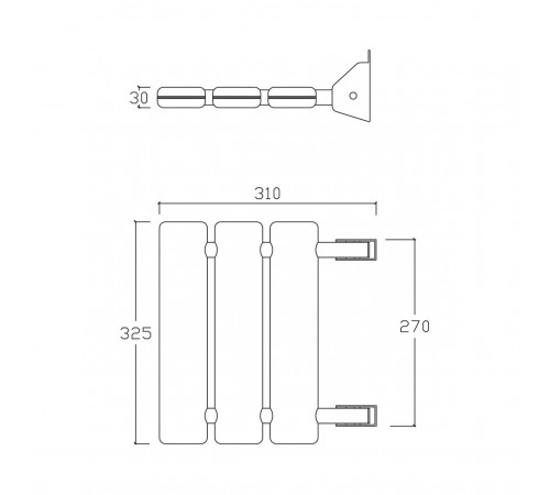 Сиденье настенное, откидное 152 004 4IS Inox / Polypropylene