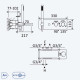 Смеситель термостатический, скрытого монтажа, с 3 выходами, наливом на ванну, и ручным душем Elo Venus 184 470 1SR золото матовое