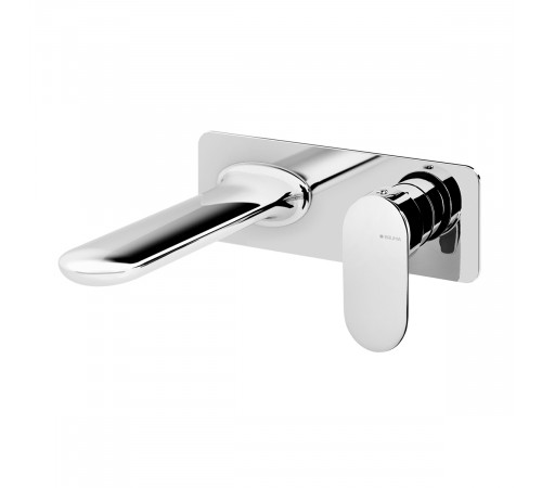 Смеситель для раковины, настенный со сливным клапаном push-open 1 1/4'' - Elo Spring 112 231 0MM нержавеющая сталь