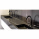 Смеситель для раковины на 3 отверстия, настольный Genesi 191 250 1SR золото матовое