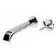 Смеситель для раковины, с прогрессивным картриджем на 2 отверстия, настенный Genesi 191 850 1MG оружейная сталь