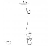 Душевая система с наливом на ванну и верхней лейкой 300x300 мм ручка тип 2 Escudo 102 267 1CR хром глянец