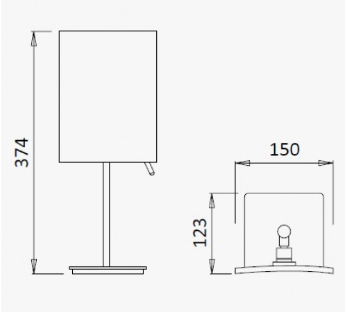 Увеличительное зеркало, настольное 3x - Quadra Cubis 147 003 1NS черный матовый