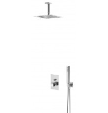 Душевой набор скрытого монтажа, термостатический Celsius, с душевой лейкой 250x250 мм с потолочным держателем 100 мм 185 563 2CR хром глянец