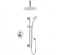 Душевой набор скрытого монтажа с душевой лейкой из нержавеющей стали UltraThin (Ультра тонкая)  250 мм Lusitano 107 370 1CR хром глянец хром глянец