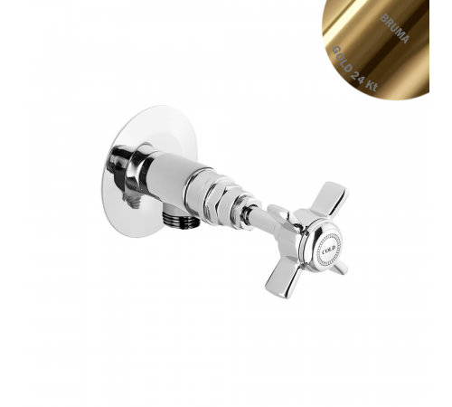 Угловой кран с подключением 3/8 Imperial 117 280 0OR золото 24 карата