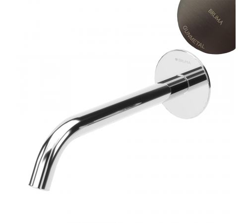 Излив для раковины, настенный, 170 мм - Leaf 167 450 3MG оружейная сталь