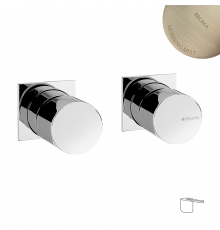 Смеситель скрытого монтажа на 2 отверстия, с 1 выходом ручка тип 2 Lusa 101 950 1MM нержавеющая сталь