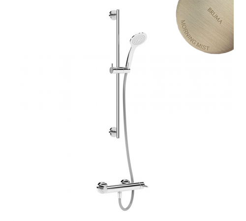 Смеситель для душа, с душевым гарнитуром, и стойкой - EloX Lusitano 107 310 2MM нержавеющая сталь