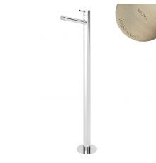 Смеситель для раковины напольный со сливным клапаном push-open 1 1/4'' - Liz Lusitano 107 791 1MM нержавеющая сталь