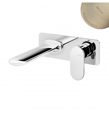 Смеситель для раковины, настенный со сливным клапаном push-open 1 1/4'' - Elo Spring 112 231 0MM нержавеющая сталь