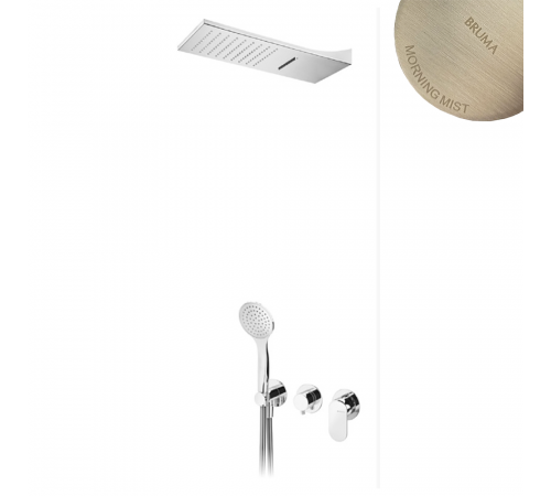 Душевой набор, скрытого монтажа, с душевой лейкой Line Cascade (Rain/Cascade) Spring 112 575 1MM нержавеющая сталь