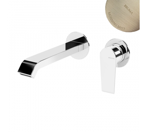 Смеситель для раковины на 2 отверстия, настенный. Nautic 181 840 1MM нержавеющая сталь