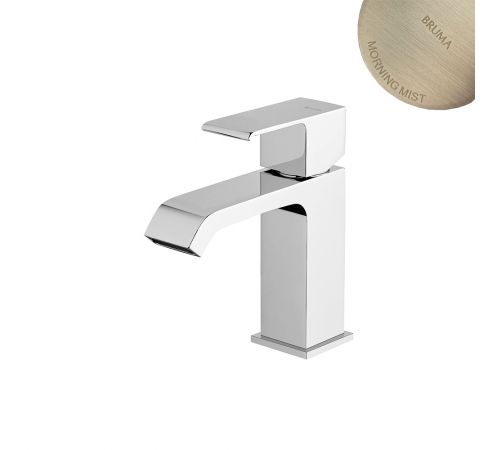 Смеситель для раковины со сливным клапаном push-open 1 1/4'' - Quadra Linea 182 014 1MM нержавеющая сталь
