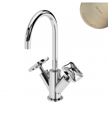 Смеситель для раковины, настольный со сливным клапаном push-open 1 1/4'' - Elo Navy 190 011 1MM нержавеющая сталь
