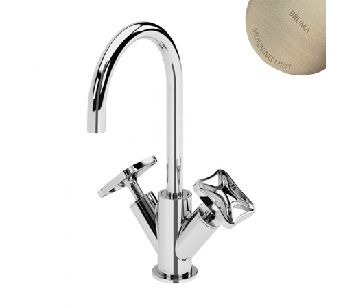 Смеситель для раковины, настольный со сливным клапаном push-open 1 1/4'' - Elo Navy 190 011 1MM нержавеющая сталь