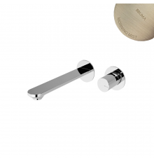 Смеситель для раковины на 2 отверстия, настенный. Adagio 193 010 0MM нержавеющая сталь