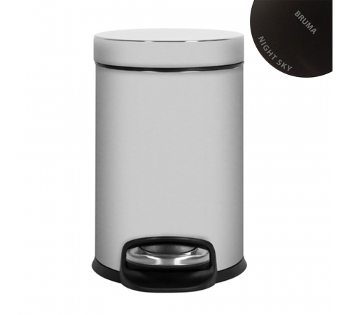 Мусорное ведро с крышкой и педалью, мягкое закрывание - 8 л. Maris 150 000 8NS черный матовый