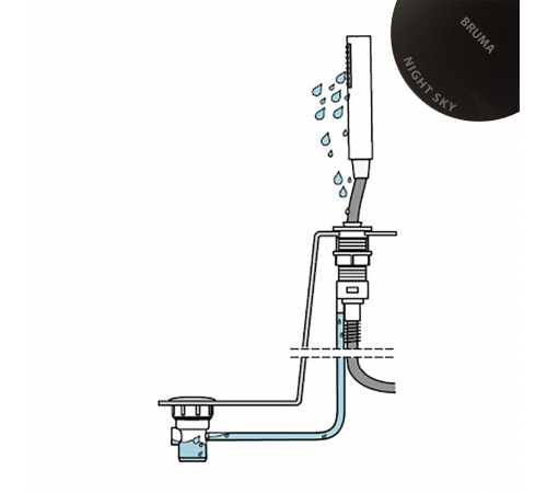 Встроенный каплесборник 161 002 2NS черный матовый