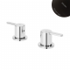 Смеситель на борт ванны на 2 отверстия, с 1 выходом Leaf 167 960 1NS черный матовый
