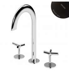 Смеситель для раковины на 3 отверстия, настольный Genesi 191 250 1NS черный матовый