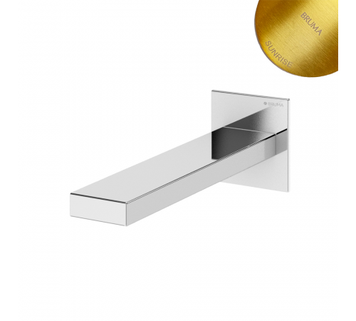 Излив для раковины, настенный, 170 мм - Lusa FlatQ 156 941 5SR золото матовое