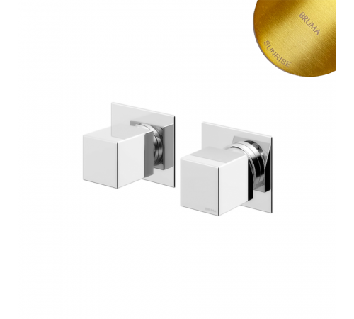 Смеситель скрытого монтажа на 2 отверстия, с 2 выходами Adamastor 301 162 2SR золото матовое
