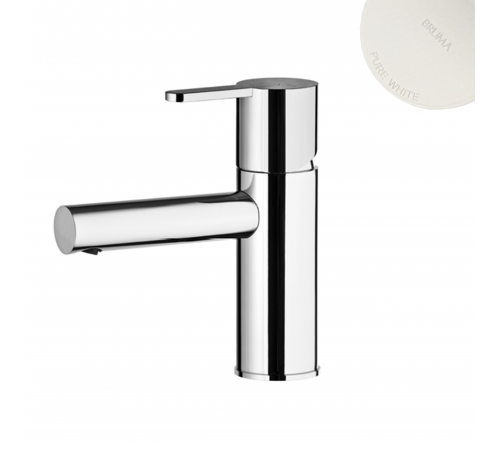 Смеситель для раковины со сливным клапаном push-open 1 1/4'' - EloLusa 101 000 5PW белый матовый