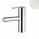 Смеситель для раковины со сливным клапаном push-open 1 1/4'' - EloLusa 101 000 5PW белый матовый