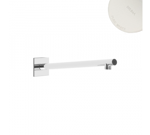 Душевой кронштейн, настенный - 65x65х3 FlowQ 145 621 9PW белый матовый