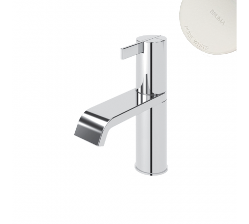 Смеситель для раковины со сливным клапаном push-open 1 1/4'' - Elo  Breeze 168 000 1PW белый матовый