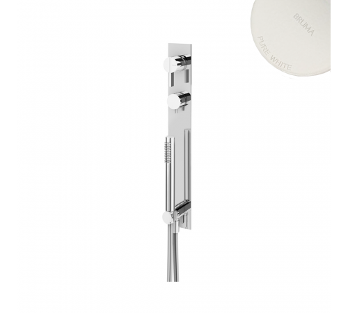 Смеситель для скрытого монтажа, на 3 выхода, с ручным душем Breeze 168 280 2PW белый матовый