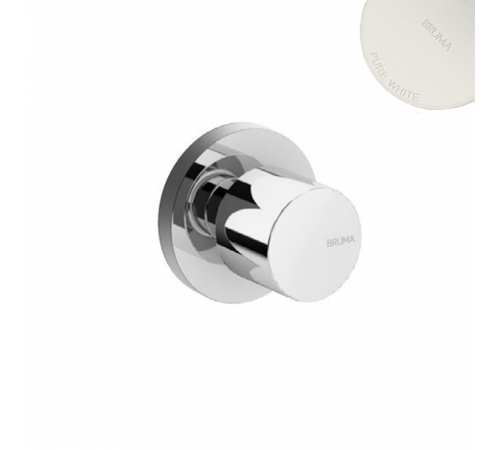 Запорный вентиль 1/2 - EliteR 180 590 3PW белый матовый