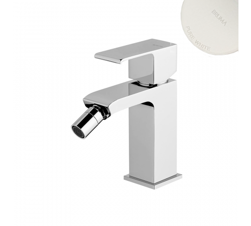 Смеситель для биде со сливным клапаном push-open 1 1/4'' - Quadra Linea 182 024 1PW белый матовый