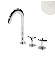 Смеситель для раковины на 3 отверстия, настольный Genesi 191 240 1PW белый матовый