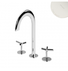 Смеситель для раковины на 3 отверстия, настольный Genesi 191 250 1PW белый матовый