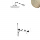 Душевой набор, скрытого монтажа, душевой лейкой  250 мм и наливом на ванну тип 4 Leaf 167 240 5MM нержавеющая сталь