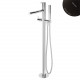 Смеситель для ванны, напольный тип ручки 4 Leaf 167 220 3NS черный матовый