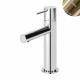 Смеситель для раковины ручка тип 2 Leaf 167 000 8PO золото PVD