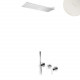 Душевой набор, скрытого монтажа, с душевой лейкой Line (Rain), и ручным душем ручка тип 3 Leaf 167 363 2PW белый матовый
